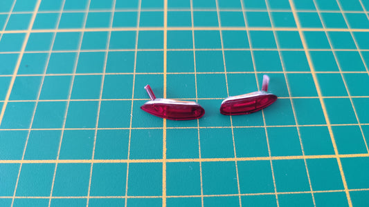 Lot x2 feux arrière pièce détachée miniature Jada Toys Dodge Viper SRT10 2008 1/24 1/24e 1/24ème #E24