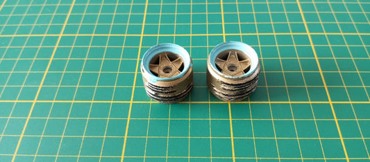 Lot x2 jantes arrière pièce détachée miniature Jouef evolution Ferrari 330 P4 1/18 1/18e 1/18ème #E70