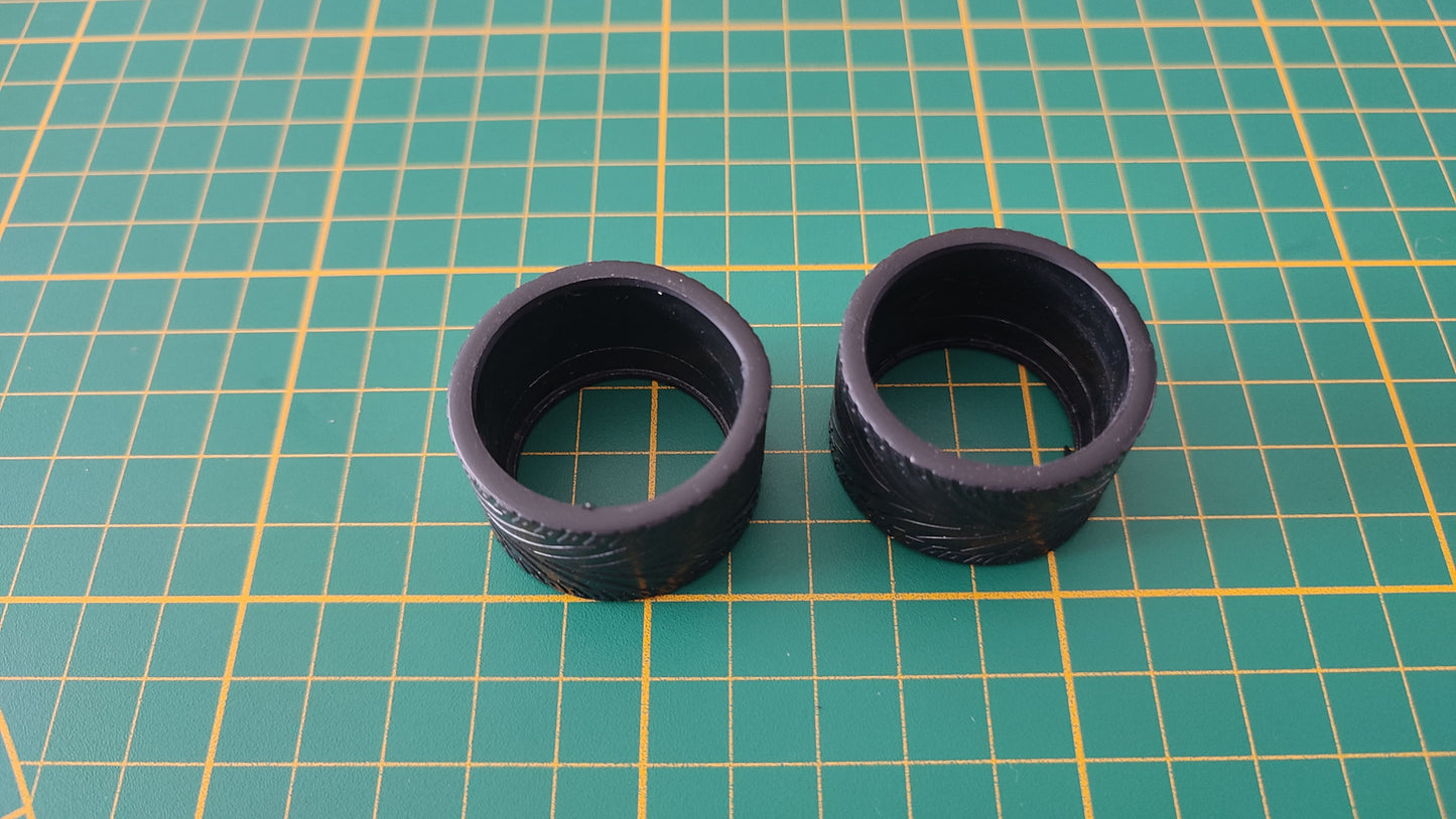 Lot x2 pneu arrière pièce détachée miniature Jada Toys Dodge Viper SRT10 2008 1/24 1/24e 1/24ème #E24