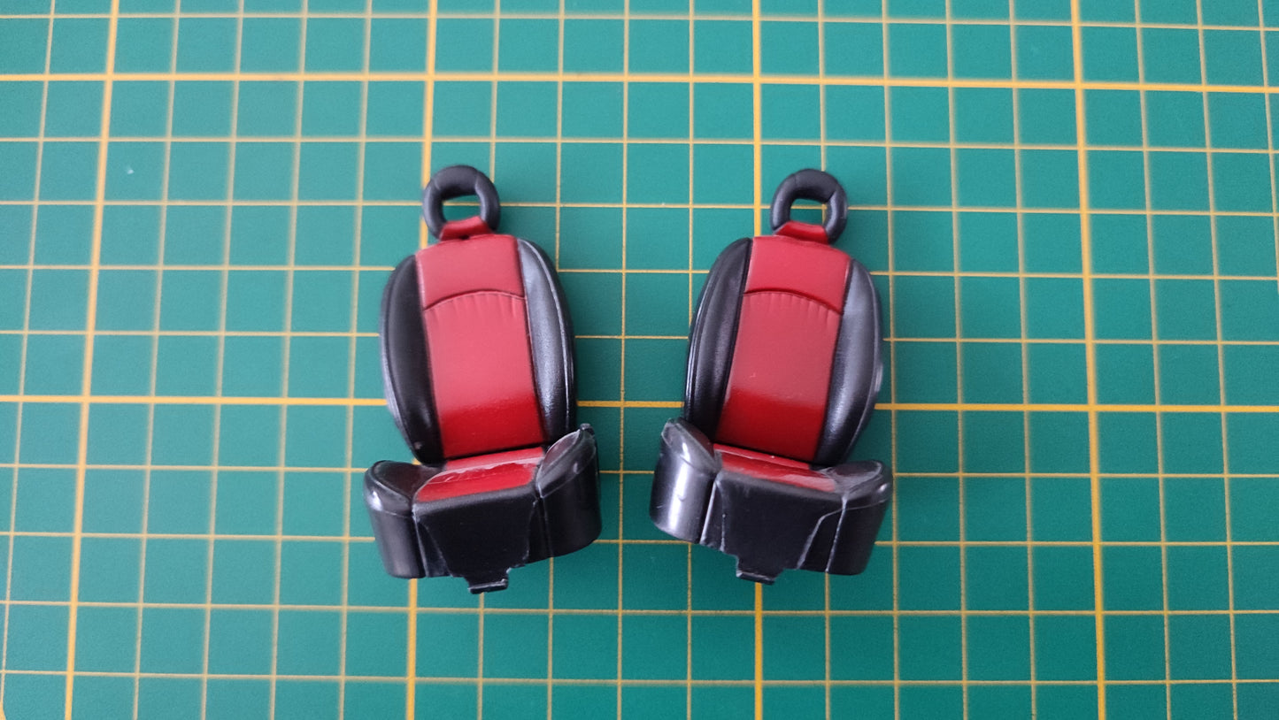 Lot x2 sièges avant pièce détachée miniature Solido Peugeot 206 cc 1/18 1/18e 1/18ème #C13