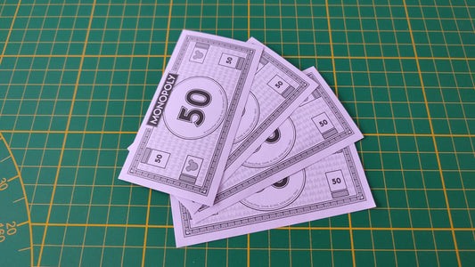 Lot x4 Billets de 50 pièce détachée jeu de société Monopoly Disney éditions Hasbro #B94