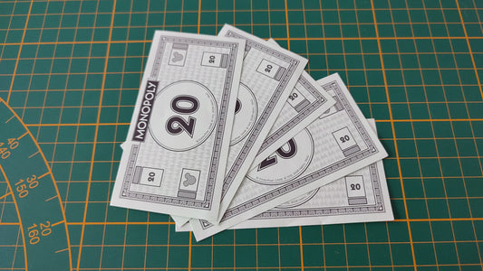 Lot x5 Billets de 20 pièce détachée jeu de société Monopoly Disney éditions Hasbro #B94