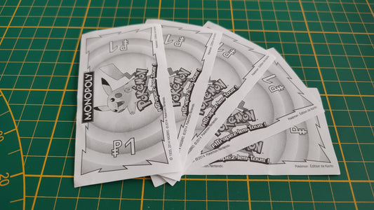 Lot x5 billets de 1 pièce détachée jeu de société Monopoly Pokémon édition de Kanto #C43