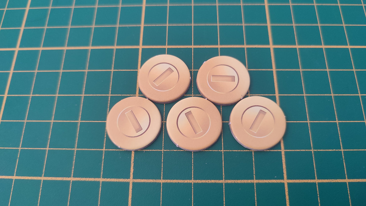 Lot x5 jetons 1 pièce jeu de société Monopoly Gamer Mario Kart Hasbro pièce détachée #E82