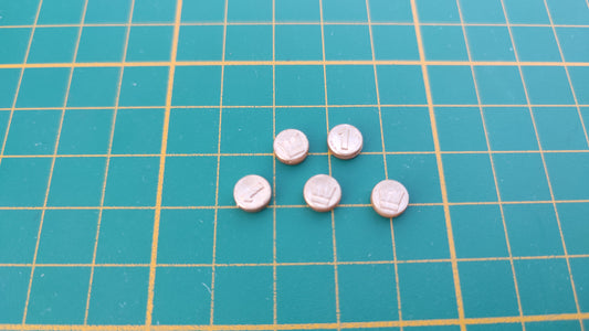 Lot x5 pièce de monnaie avec 1 en relief référence 30219342 pièce détachée Playmobil #E69