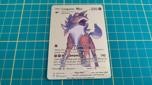 Lougaroc Vmax carte illustration Pokémon cosplay couleur or française #C17