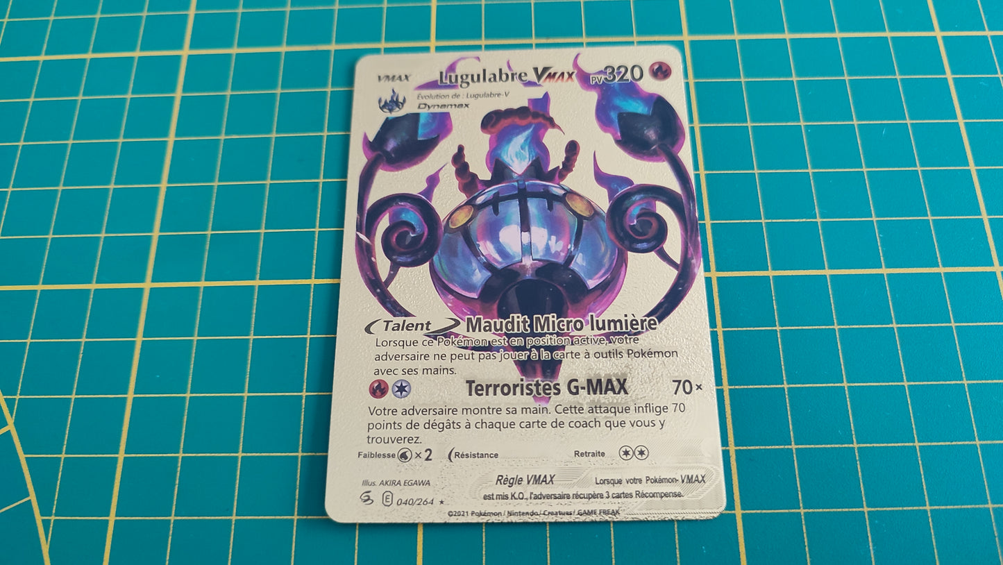 Lugulabre Vmax carte illustration Pokémon cosplay couleur or française #C17