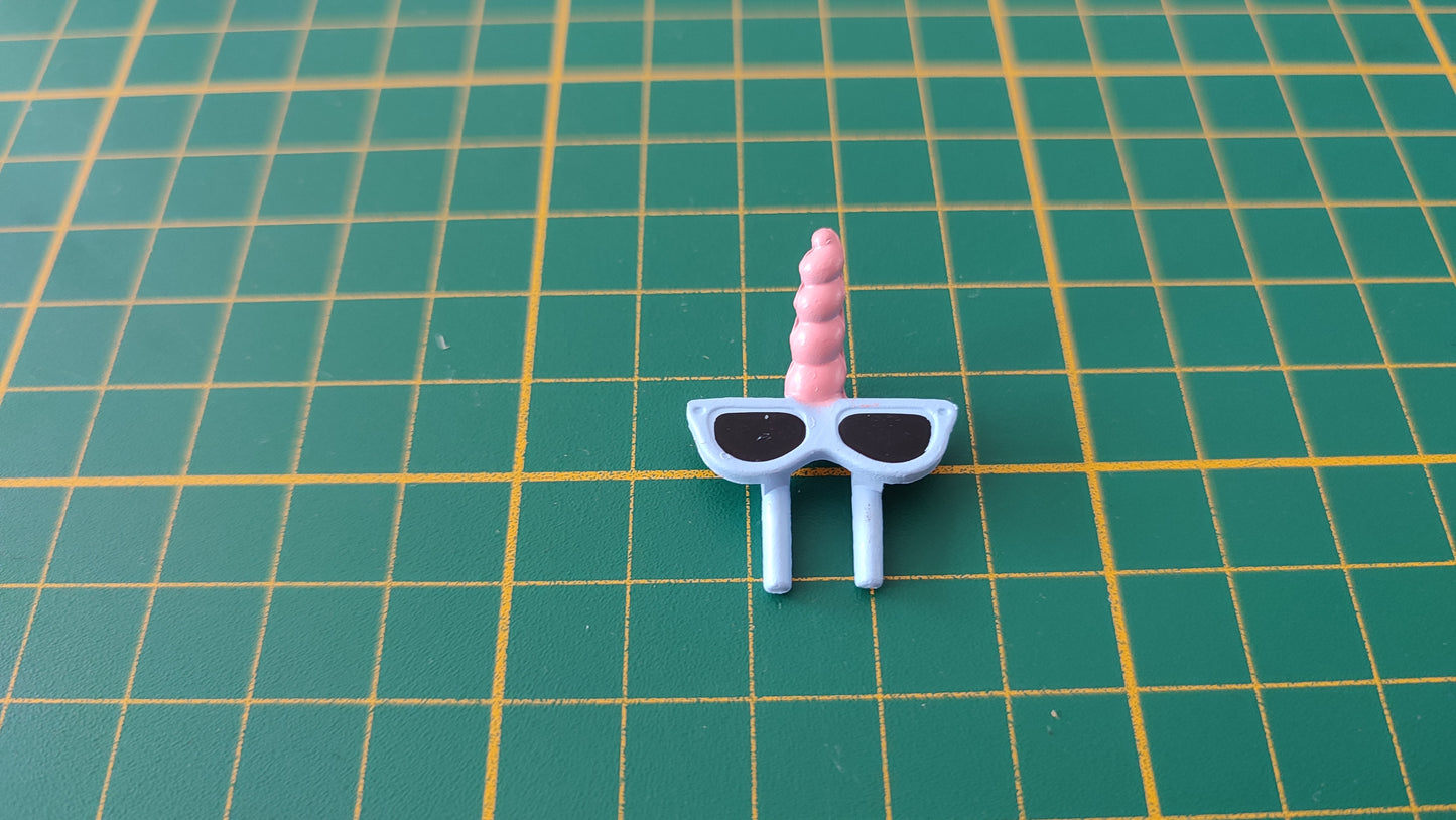 Lunette bleu et rose pièce détachée jeu de société Le cochon qui rit buzz party Dujardin #E28