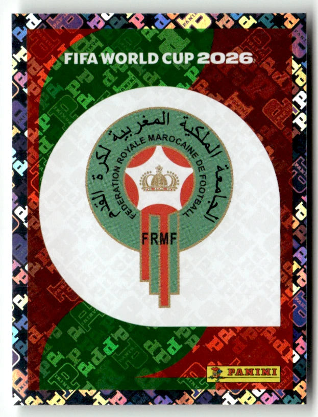 MAR 1 Logo de l'équipe - Sticker autocollant Panini Coupe du Monde FIFA 2026 Maroc - Pièce détachée