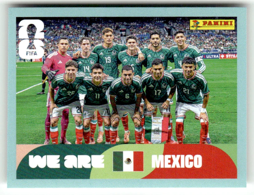 MEX 13 Mexique Équipe - Sticker autocollant Panini Coupe du Monde FIFA 2026 Mexique - Pièce détachée