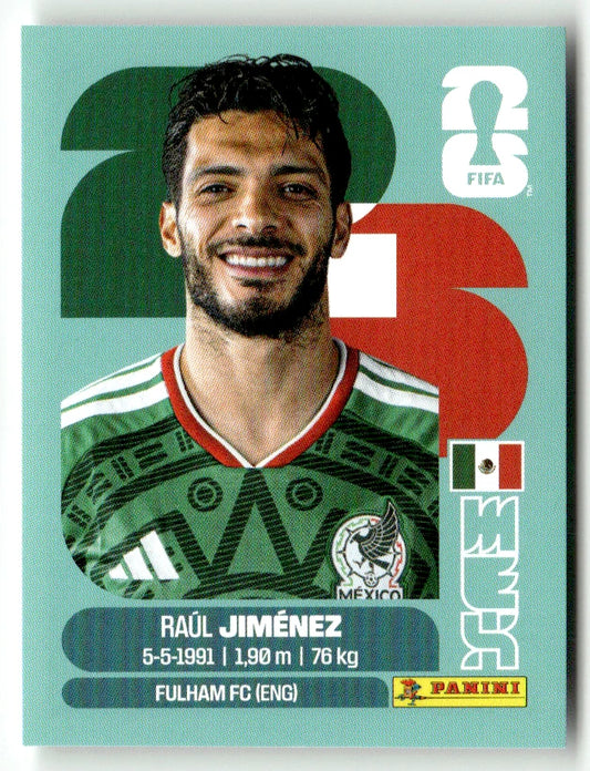 MEX 17 Raul Jimenez - Sticker autocollant Panini Coupe du Monde FIFA 2026 Mexique - Pièce détachée