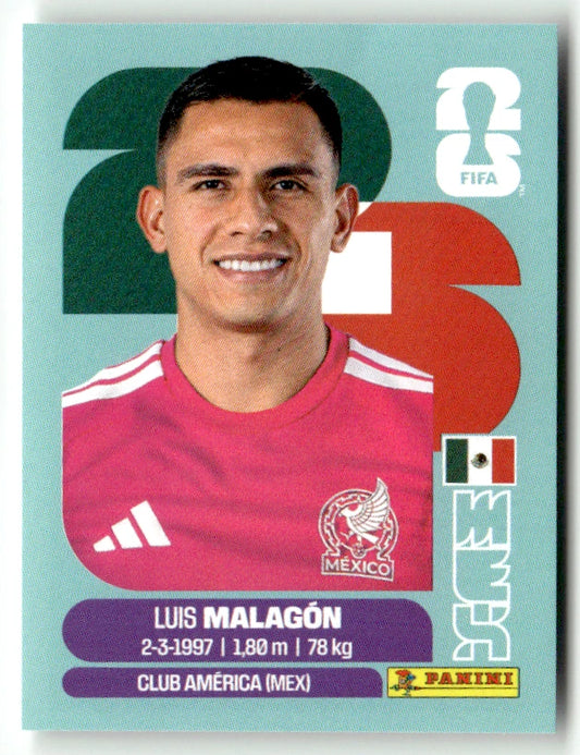 MEX 2 Luis Malagon - Sticker autocollant Panini Coupe du Monde FIFA 2026 Mexique - Pièce détachée