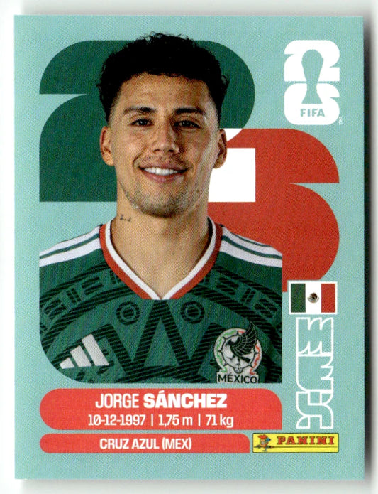 MEX 4 Jorge Sanchez - Sticker autocollant Panini Coupe du Monde FIFA 2026 Mexique - Pièce détachée