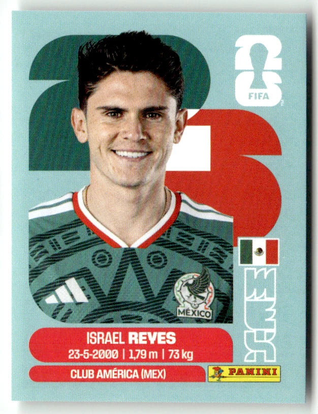 MEX 7 Israel Reyes - Sticker autocollant Panini Coupe du Monde FIFA 2026 Mexique - Pièce détachée