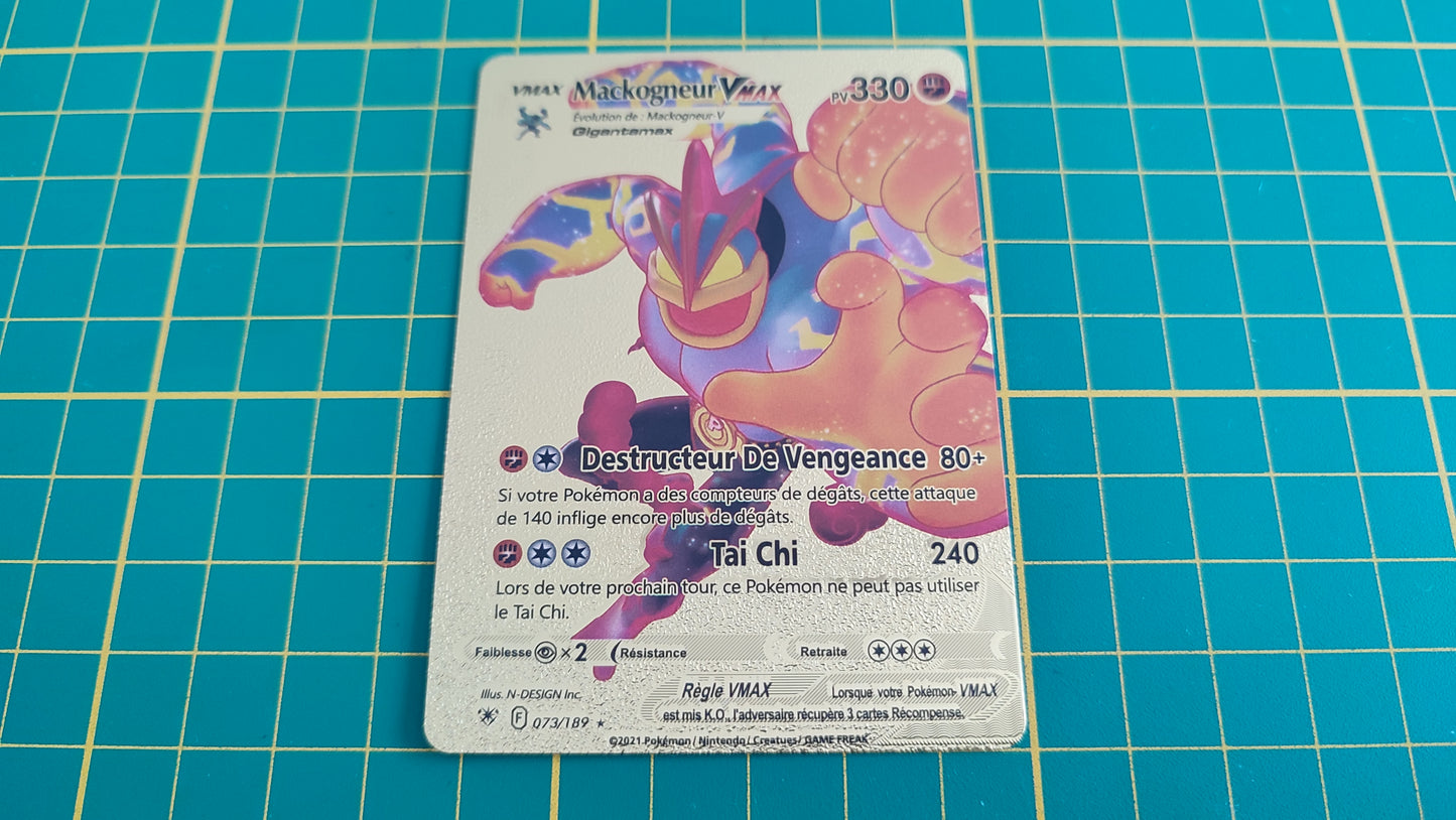 Mackogneur Vmax carte illustration Pokémon cosplay couleur or française #C17-2