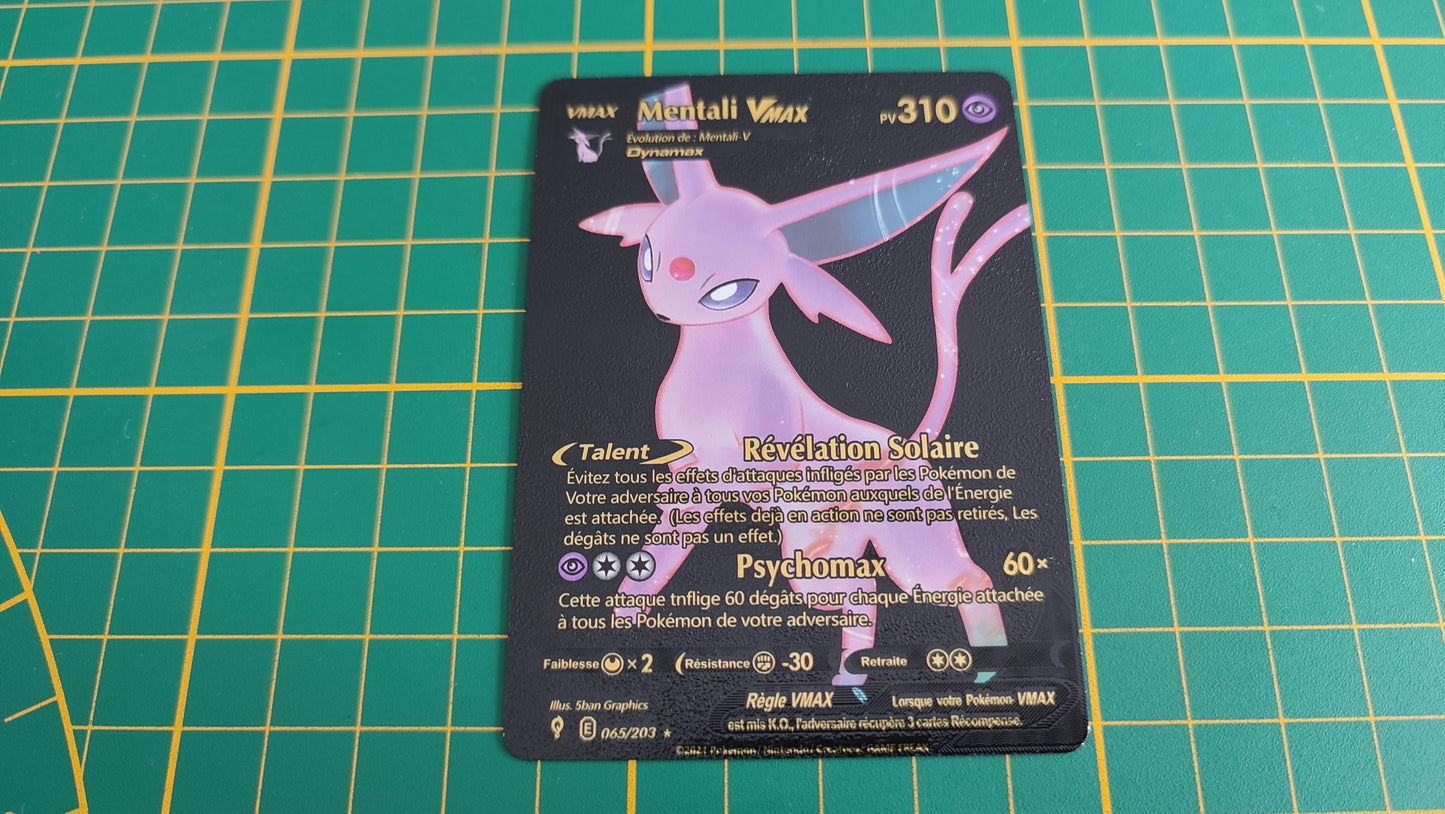 Mentali Vmax carte illustration Pokémon cosplay couleur noir française #C18