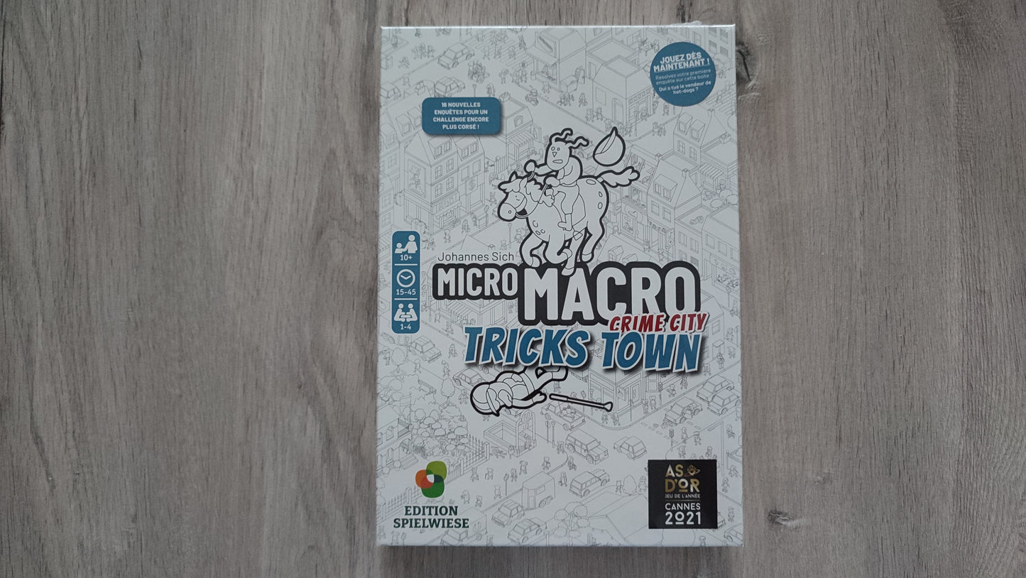 Micro Macro Micromacro crime city Tricks Town jeu de société complet #SP