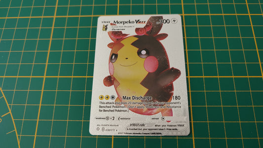 Morpeko Vmax carte illustration Pokémon cosplay couleur argent anglaise #SP