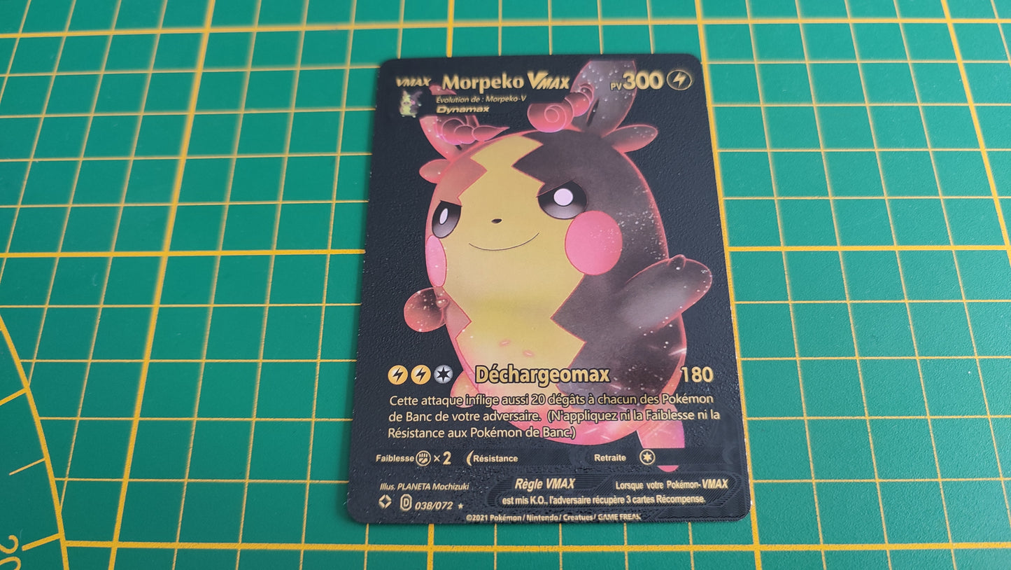 Morpeko Vmax carte illustration Pokémon cosplay couleur noir française #C18-2