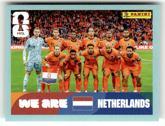 NED 13 Photo de l'équipe - Sticker autocollant Panini Coupe du Monde FIFA 2026 Pays-Bas - Pièce détachée