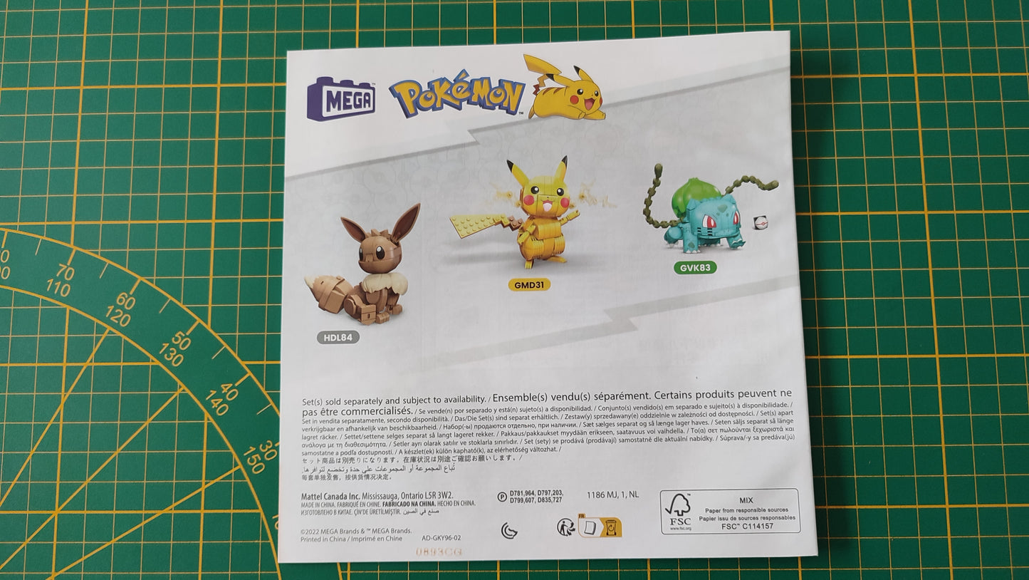 Notice seule Salamèche GKY96 pièce détachée Mega Mattel #D73