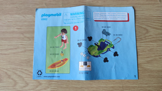 Notice seule dans l'état Playmobil 6982 Surfer et buggy #SPDF