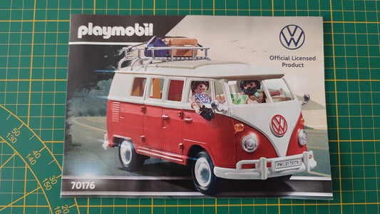 Notice seule set 70176 Combi rouge VW T1 pièce détachée Playmobil #B85