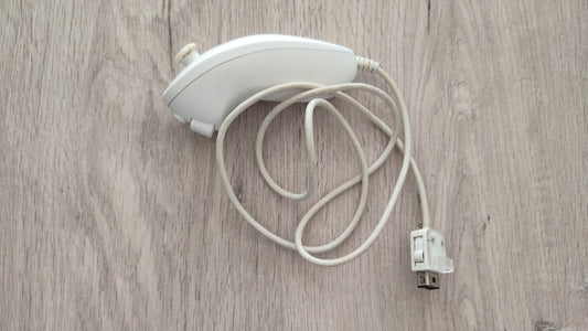 Nunchuk blanc officiel dans l'état accessoire console de jeux Nintendo Wii #SP