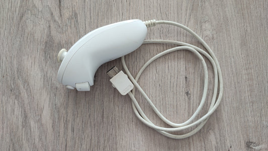 Nunchuk blanc officiel en l'état accessoire console de jeux Nintendo Wii #SP