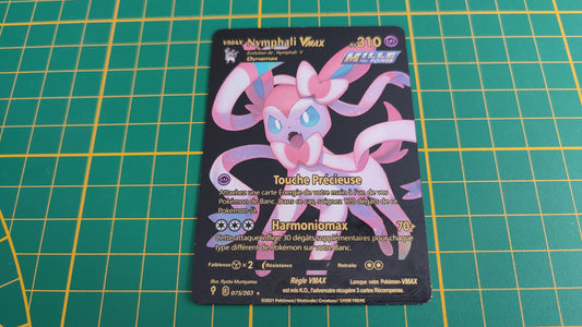 Nymphali Vmax carte illustration Pokémon cosplay couleur noir française #C18