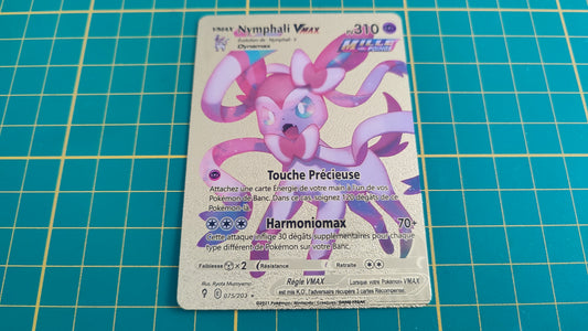 Nymphali Vmax carte illustration Pokémon cosplay couleur or française #C17