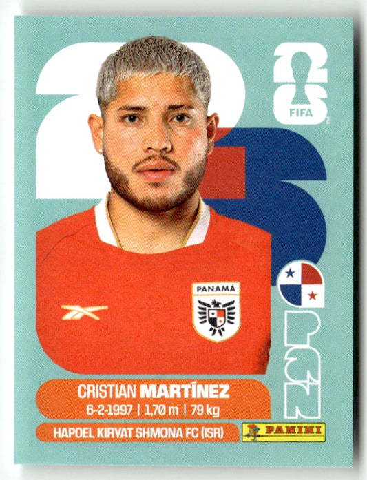 PAN 10 Cristian Martinez - Sticker autocollant Panini Coupe du Monde FIFA 2026 Panama - Pièce détachée