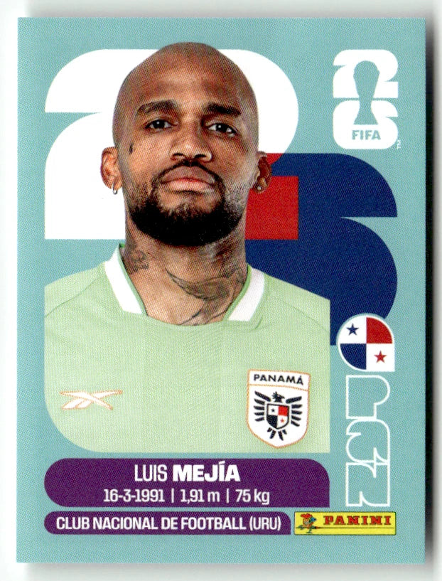 PAN 3 Luis Mejia - Sticker autocollant Panini Coupe du Monde FIFA 2026 Panama - Pièce détachée