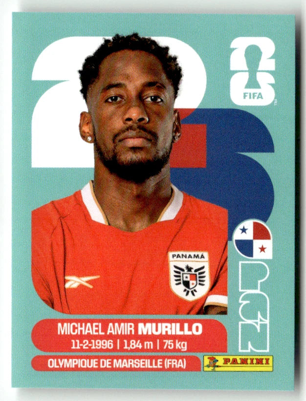 PAN 6 Michael Amir Murillo - Sticker autocollant Panini Coupe du Monde FIFA 2026 Panama - Pièce détachée