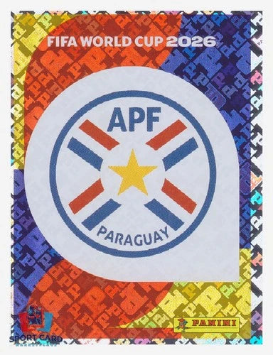 PAR 1 Emblème de l'équipe - Sticker autocollant Panini Coupe du Monde FIFA 2026 Paraguay - Pièce détachée
