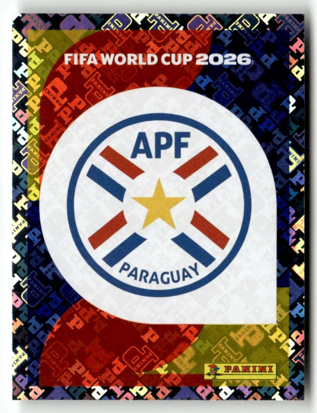 PAR 1 Logo de l'équipe - Sticker autocollant Panini Coupe du Monde FIFA 2026 Paraguay - Pièce détachée