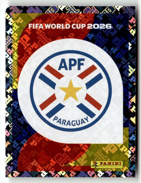 PAR 1 Logo de l'équipe - Sticker autocollant Panini Coupe du Monde FIFA 2026 Paraguay - Pièce détachée