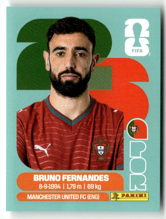 POR 10 Bruno Fernandes - Sticker autocollant Panini Coupe du Monde FIFA 2026 Portugal - Pièce détachée