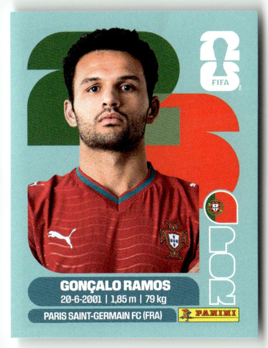 POR 18 Goncalo Ramos - Sticker autocollant Panini Coupe du Monde FIFA 2026 Portugal - Pièce détachée