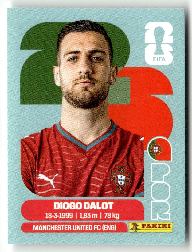 POR 6 Digo Dalot - Sticker autocollant Panini Coupe du Monde FIFA 2026 Portugal - Pièce détachée