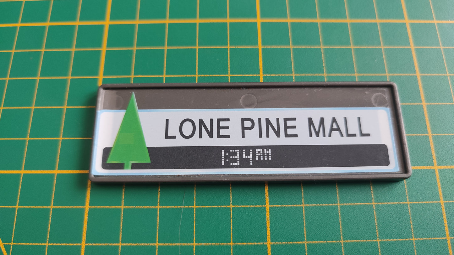 Panneau rectangulaire long Lone Pine Mall référence 30021404pièce détachée Playmobil #E75