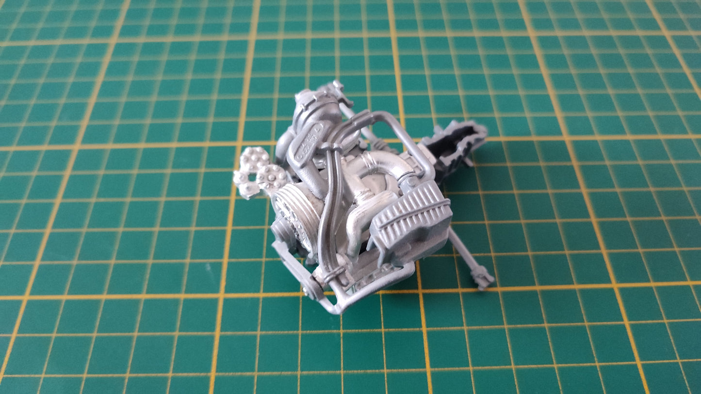 Partie moteur 1 pièce détachée miniature Bburago burago Porsche 911 Carrera 1993 rouge 1/18 1/18e 1/18ème #D56