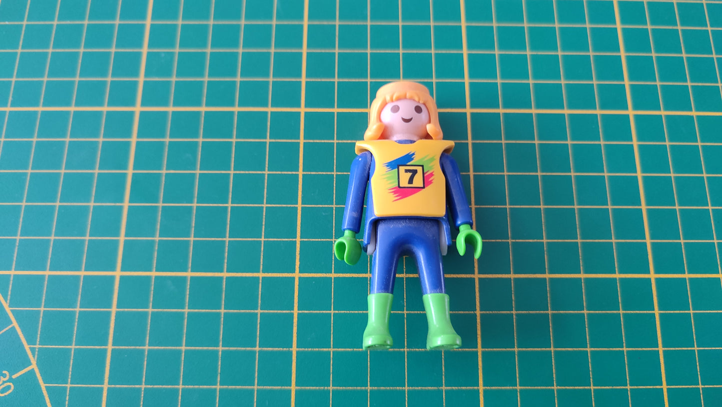 Personnage cycliste motard numéro 7 pièce détachée Playmobil #E56