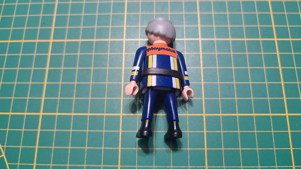Personnage homme cheveux gris pompier pièce détachée Playmobil #E79