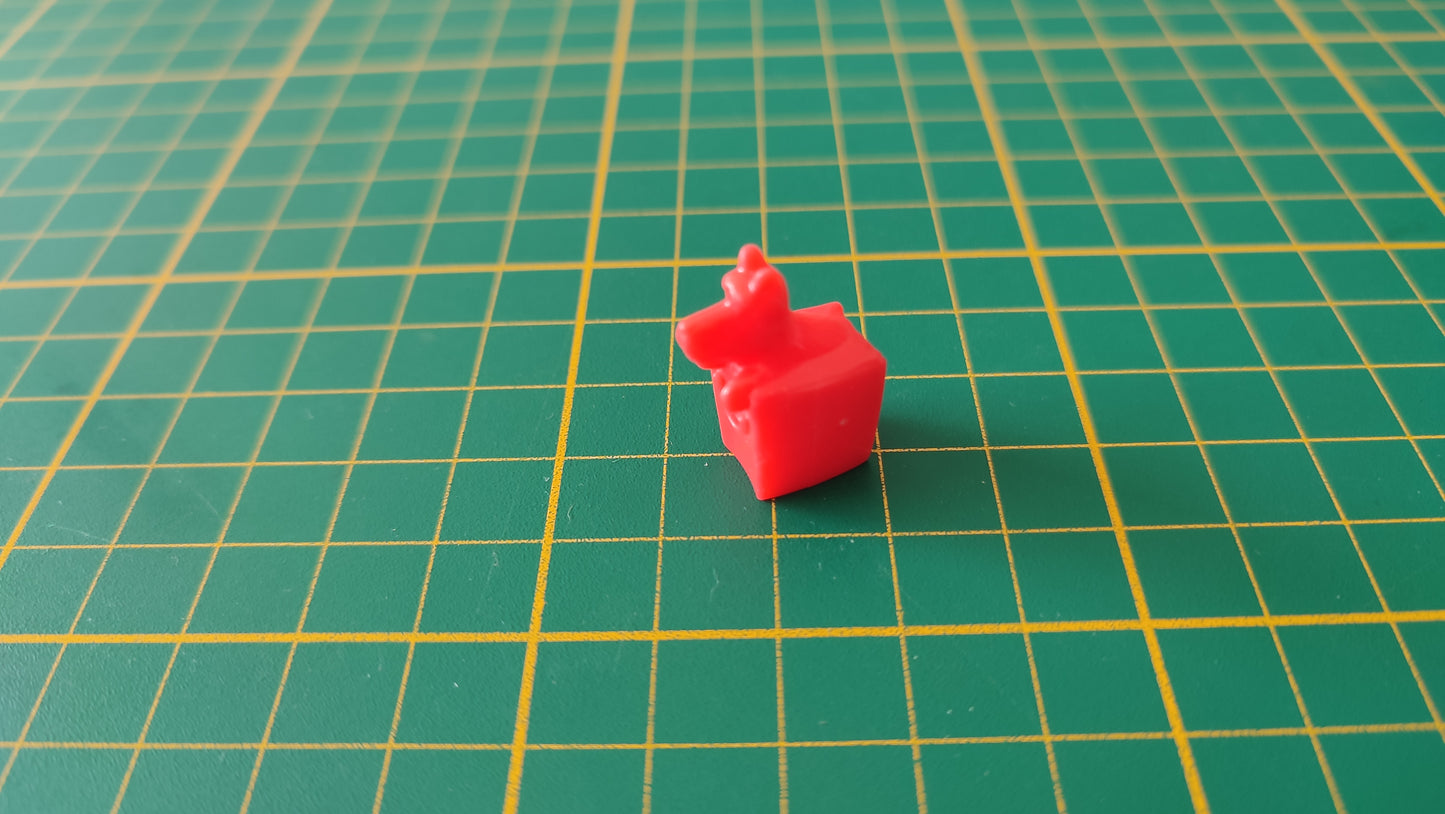 Pion chien rouge pièce détachée jeu de société Monopoly Super électronique #D75