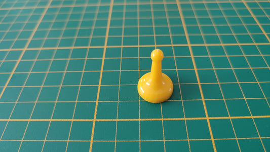 Pion jaune colonel Moutarde en l'état Cluedo miro-meccano pièce détachée jeu de société #E26