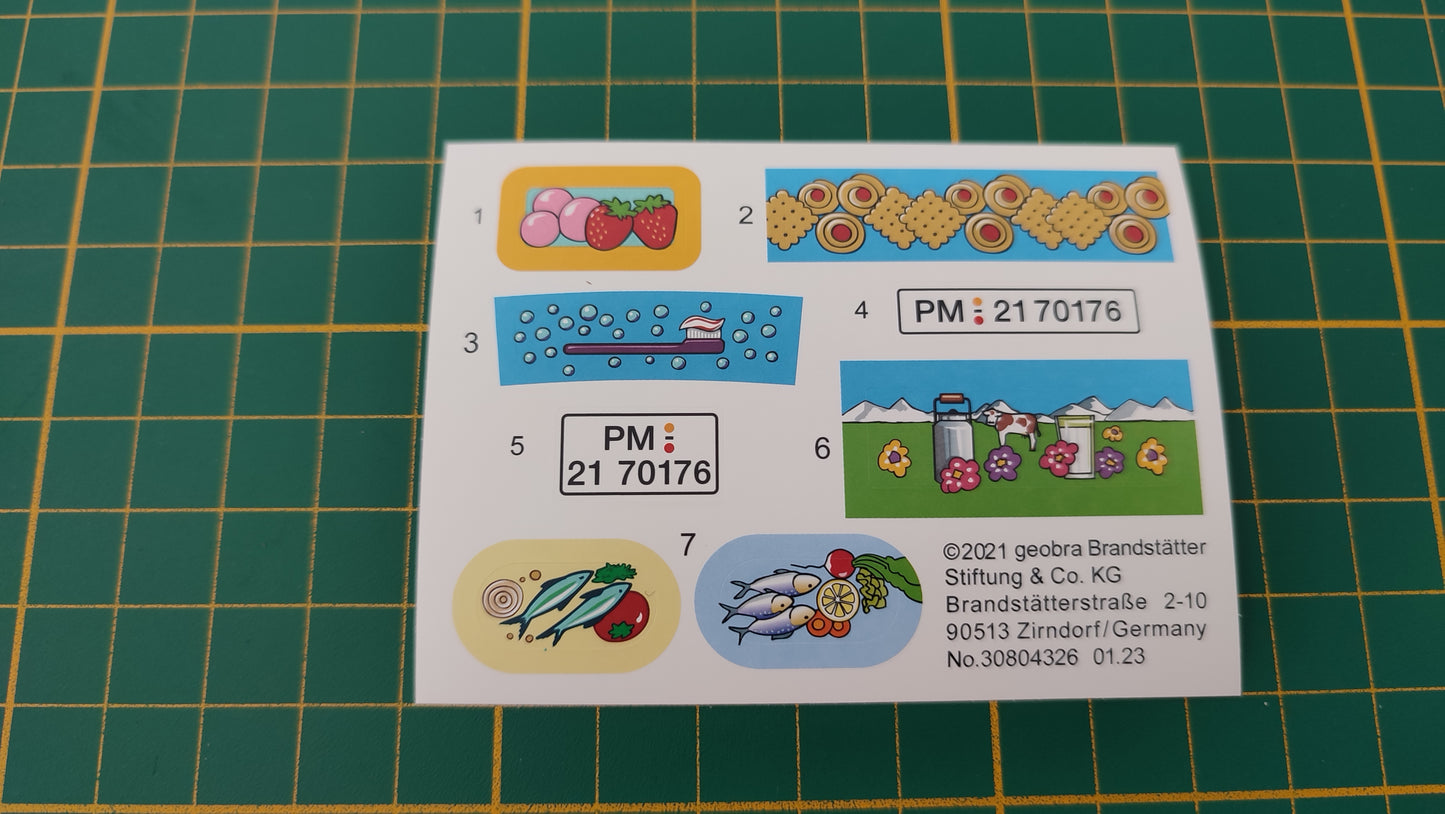Planche d'autocollant 70176 référence 30804326 pièce détachée Playmobil #D99