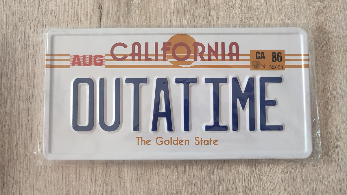 Plaque california outatime pièce détachée DeLorean Retour vers le Futur Eaglemoss 1/8 #E76
