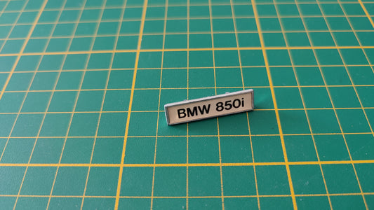 Plaque immatriculation arrière pièce détachée miniature Maisto Bmw 850i 1/18 1/18e 1/18ème #C95