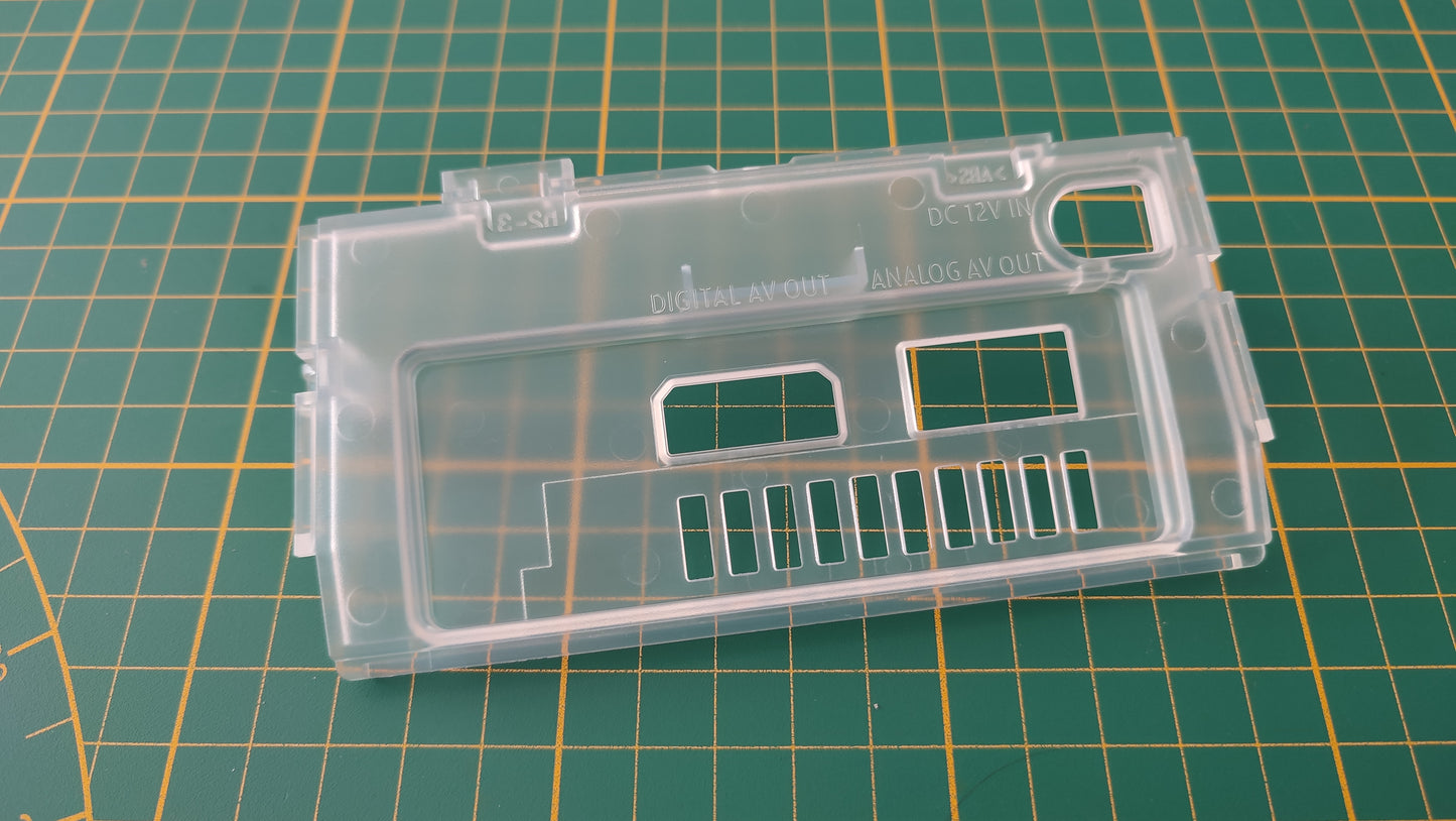 Plasturgie cache arrière blanc transparent pièce détachée pour console de jeux Nintendo Game cube DOL-001